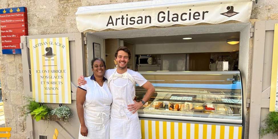 Jules Koch et Tatiana Dintimille glacerie Pézenas